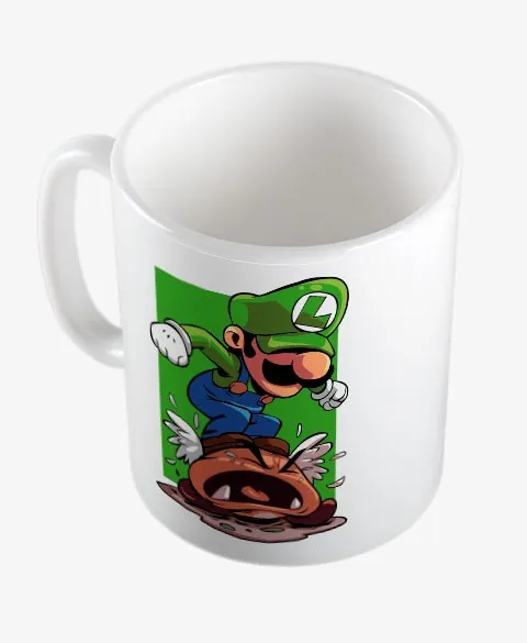 Pixgoodies Mario Luigi écrase Goomba mug 325 ml