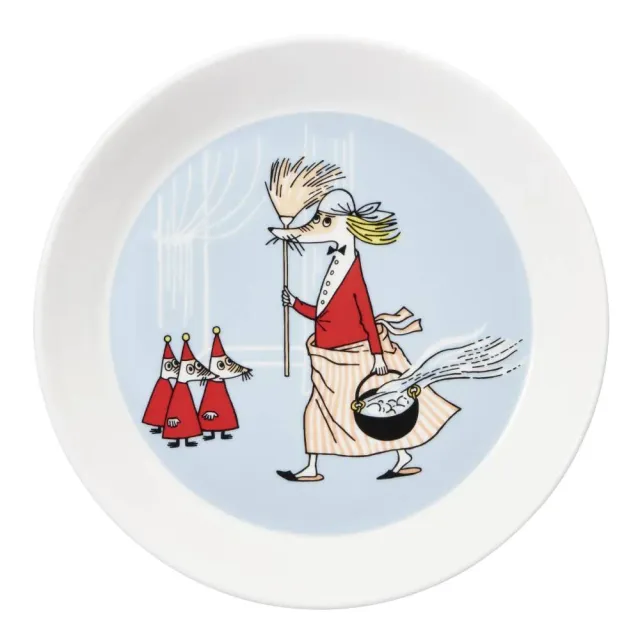 Moomintroll Fillyjonk assiette 19 cm bleu clair porcelaine