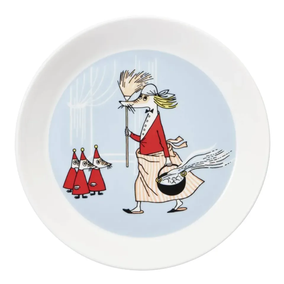 Moomintroll Fillyjonk assiette 19 cm bleu clair porcelaine