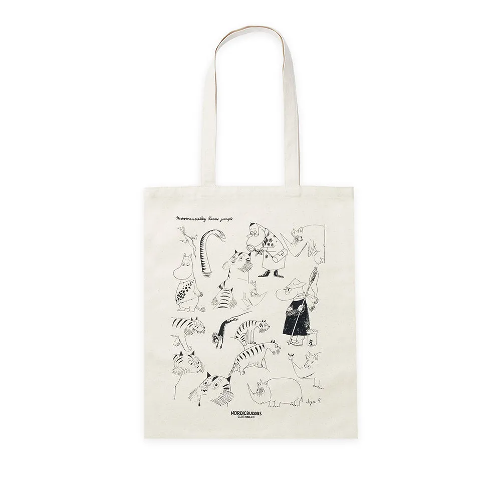 Moomintroll Moomin 80 tote bag blanc coton 38x42 cm