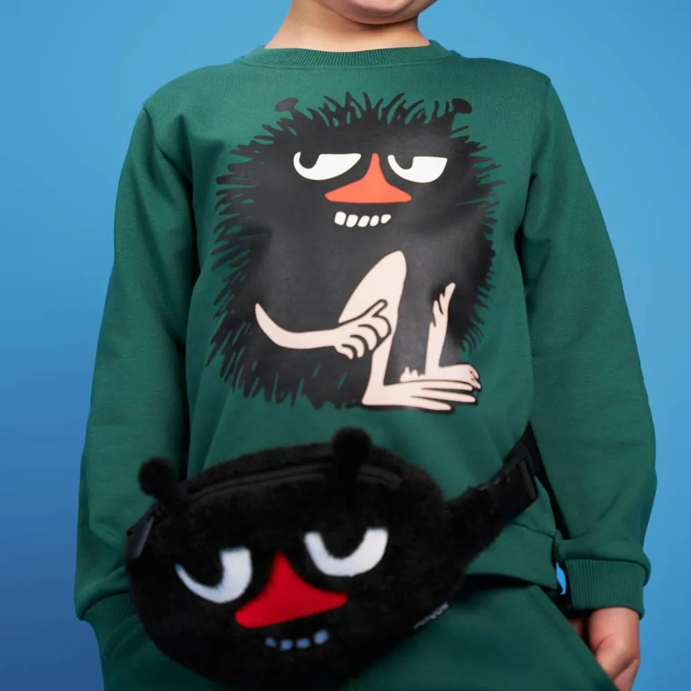 Moomintroll Stinky sac banane noir 19cm fourrure