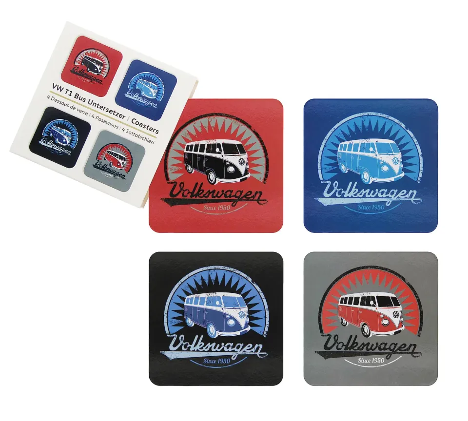 Brisa VW Collection T1 Bus Combi sous-verres lot de 4