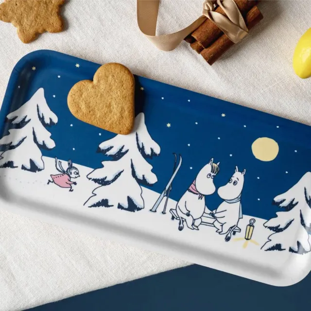 Moomintroll Starry Night plateau bouleau 27x13 cm