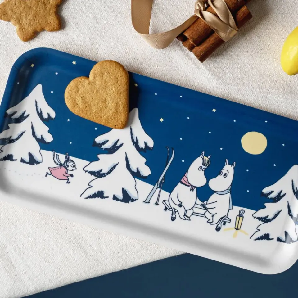 Moomintroll Starry Night plateau bouleau 27x13 cm