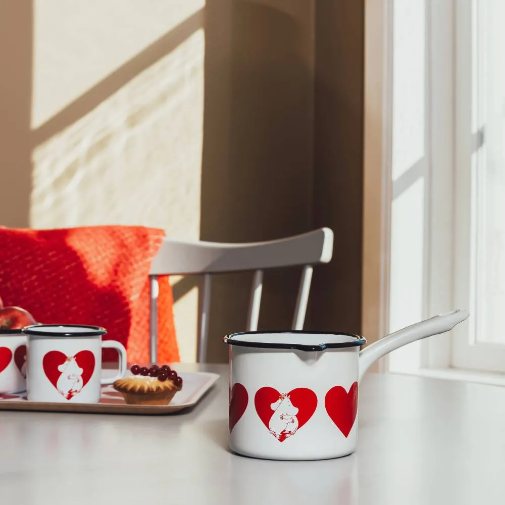 Moomintroll Heart mug émail amour