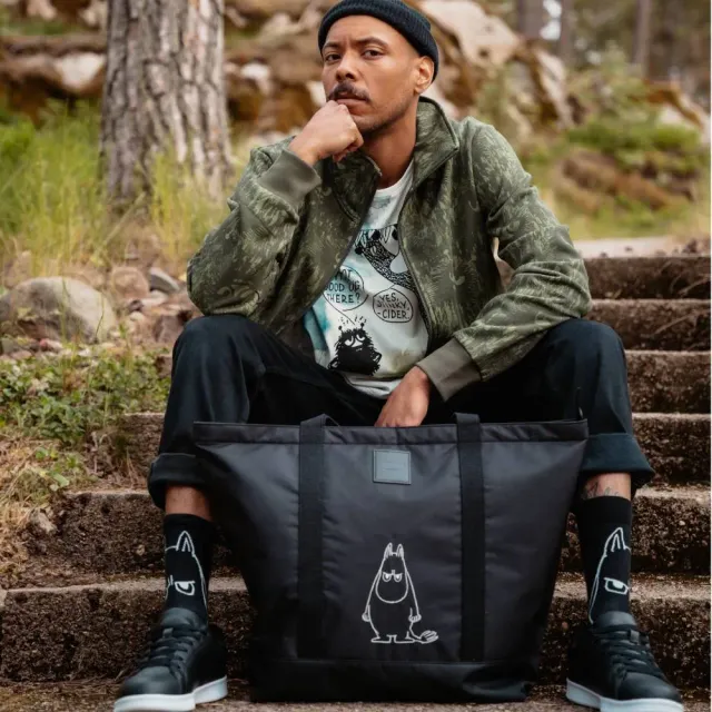 Moomintroll Angry sac de courses noir polyester recyclé