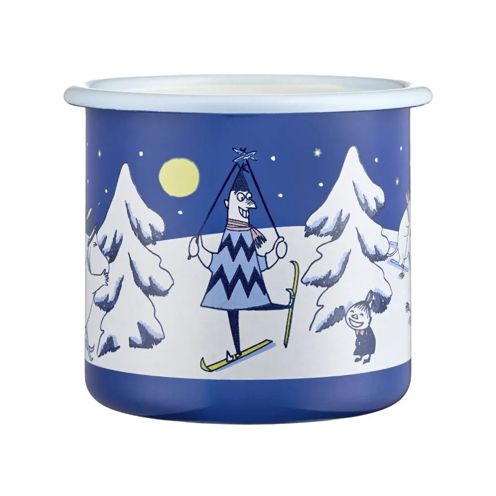 Moomintroll Starry Night Mug Émail Bleu Nuit d'Hiver