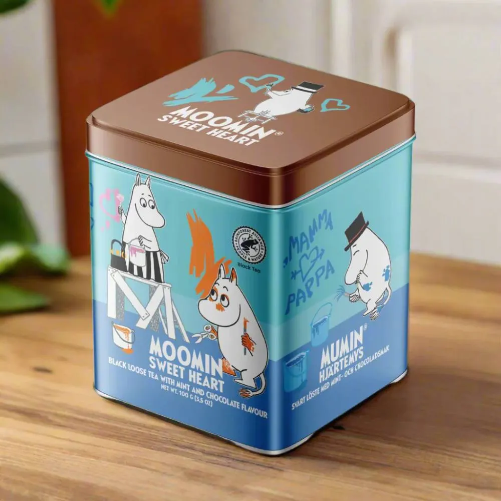 Moomintroll Sweet Heart thé menthe-chocolat boîte 100 g
