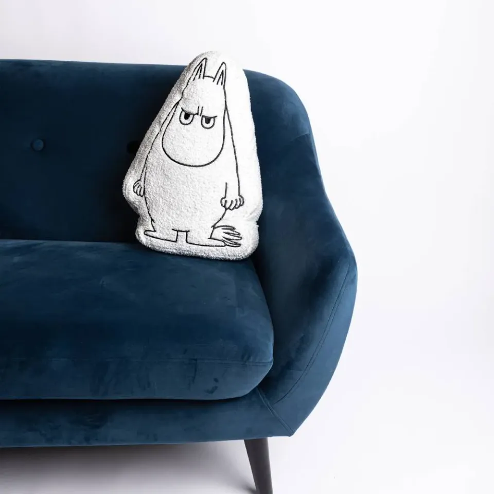 Moomintroll Angry coussin blanc 34x50 cm