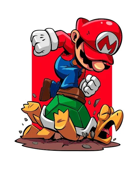 Pixgoodies Mario écrase Koopa Troopas mug céramique