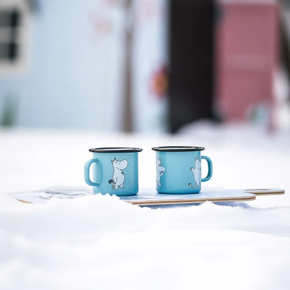 Moomintroll Retro mug émail bleu