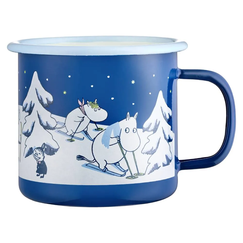 Moomintroll Starry Night Mug Émail Bleu Nuit d'Hiver