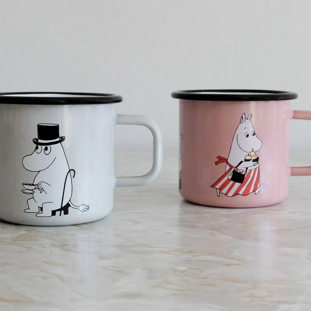 Moomintroll Retro Moominpappa mug émaillé gris 3,7 dl