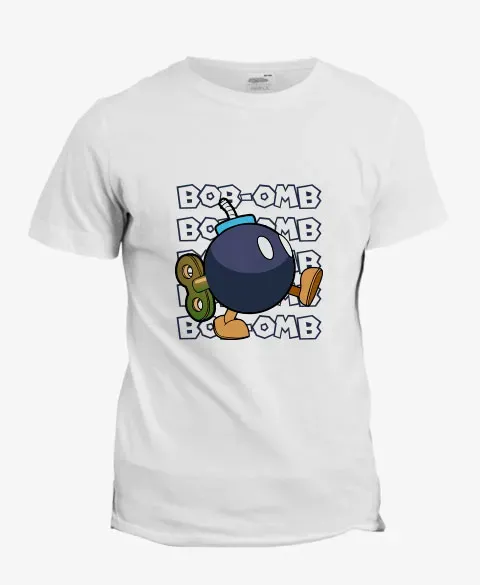 Mario Bob-omb t-shirt coton enfant adulte