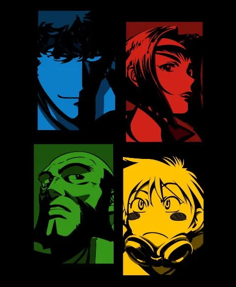 Pixgoodies Cowboy Bebop Spike et sa bande mug céramique 4 héros