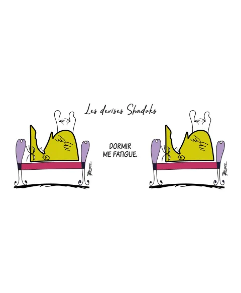 Pixgoodies Les Shadoks Dormir me fatigue mug céramique