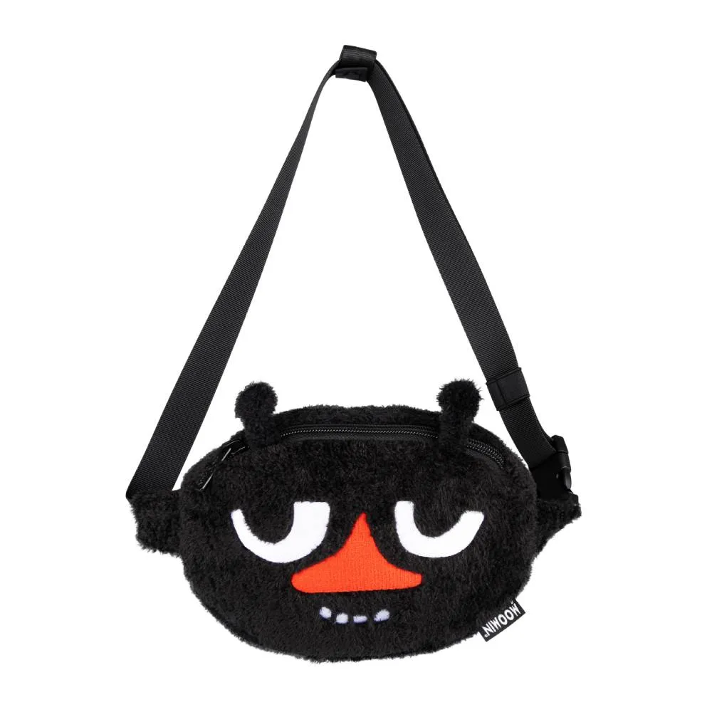 Moomintroll Stinky sac banane noir 19cm fourrure