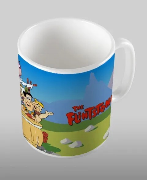 Pixgoodies Les Pierrafeu en VO : The Flintstones mug céramique