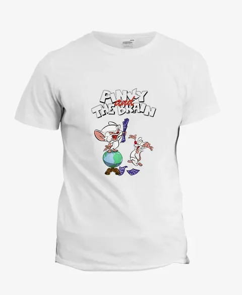 Pixgoodies Pinky and The Brain t-shirt coton Minus Cortex