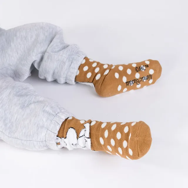 Moomintroll Fluffy chaussettes enfant marron peluche