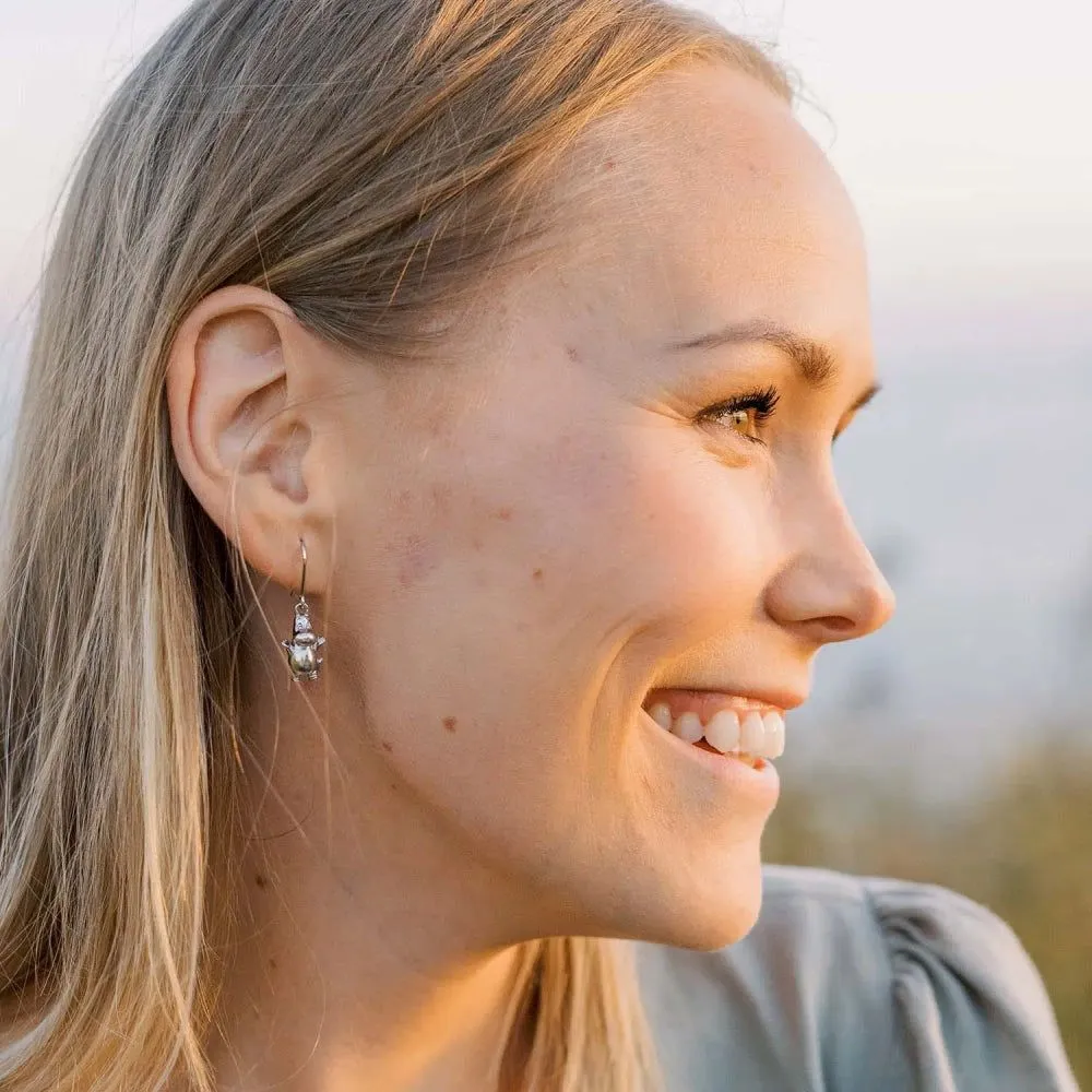Moomintroll boucles d'oreilles argent sterling