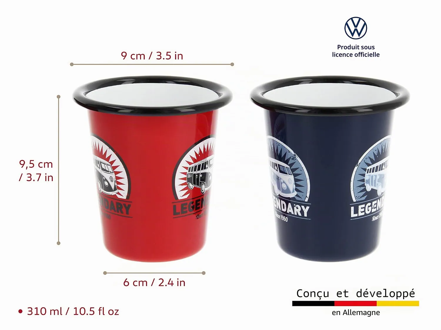 Brisa VW Collection T1 Bus Combi mugs lot de 2
