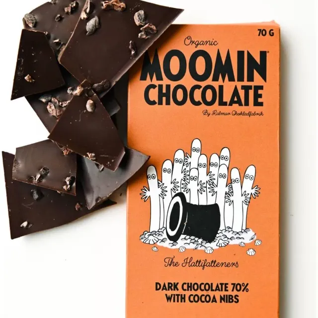Moomintroll Hattifatteners tablette chocolat noir bio 70 g
