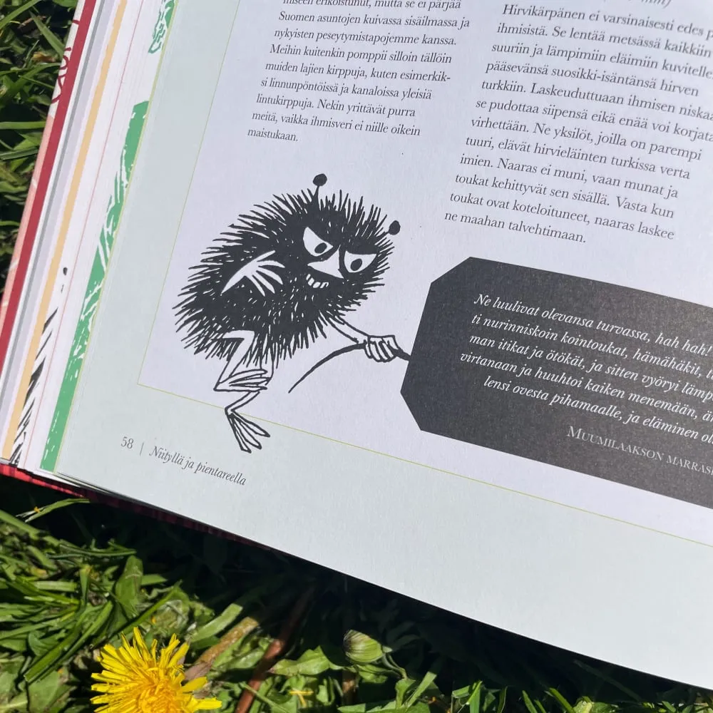 Moomintroll Pikku Myyn ötökkäkirja livre insectes finnois