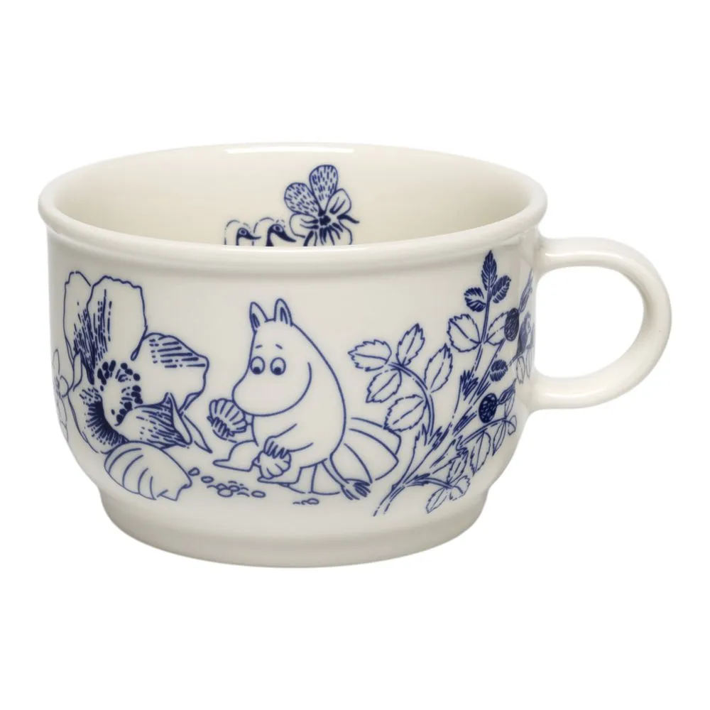 Moomintroll Haru tasse et soucoupe 284 ml bleu blanc