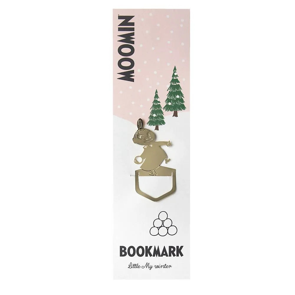 Moomintroll Little My Winter Bookmark Clip marque-page doré