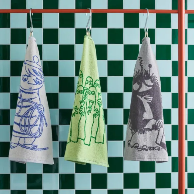 Moomintroll Hattifatteners essuie-mains coton bio vert
