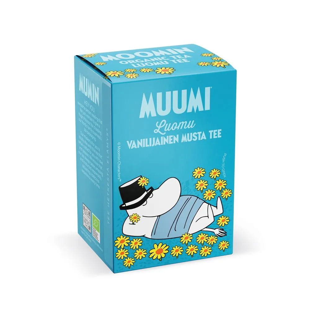 Moomintroll Moominpappa thé noir vanille bio 20 sachets
