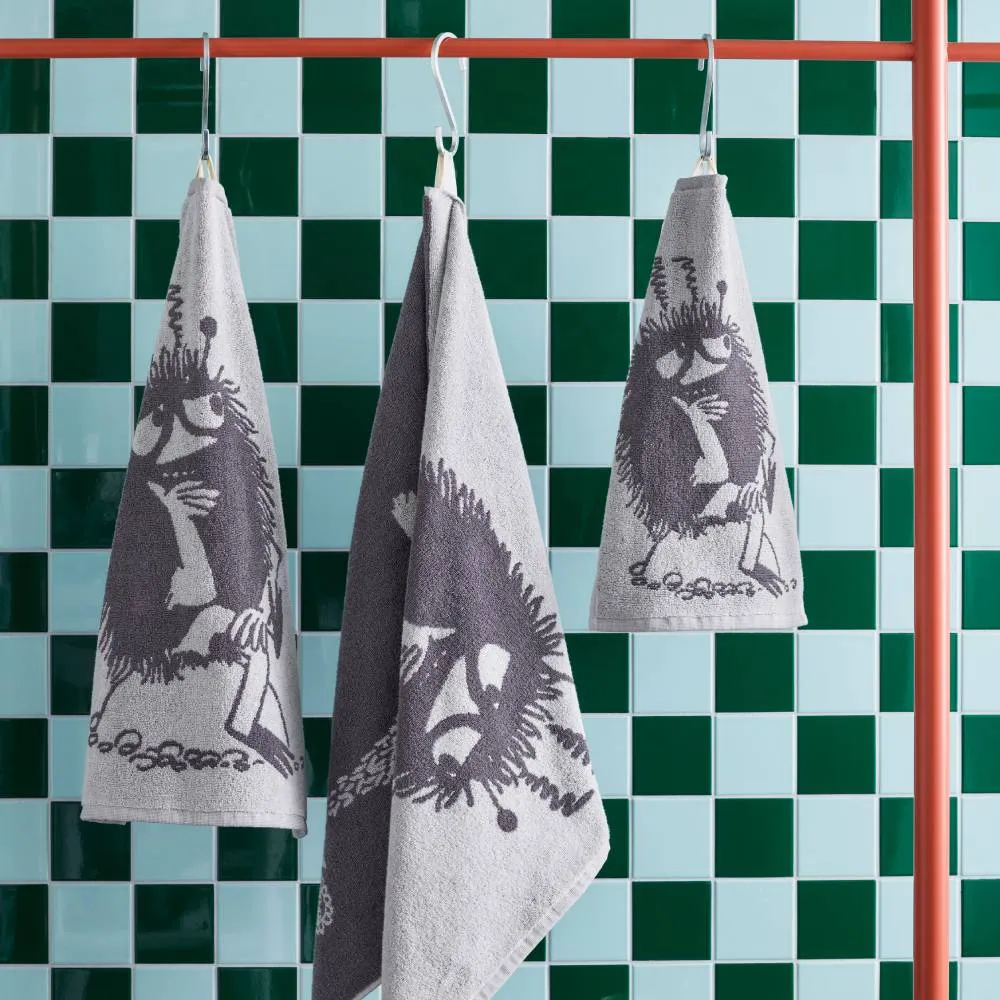 Moomintroll Stinky essuie-main gris coton bio