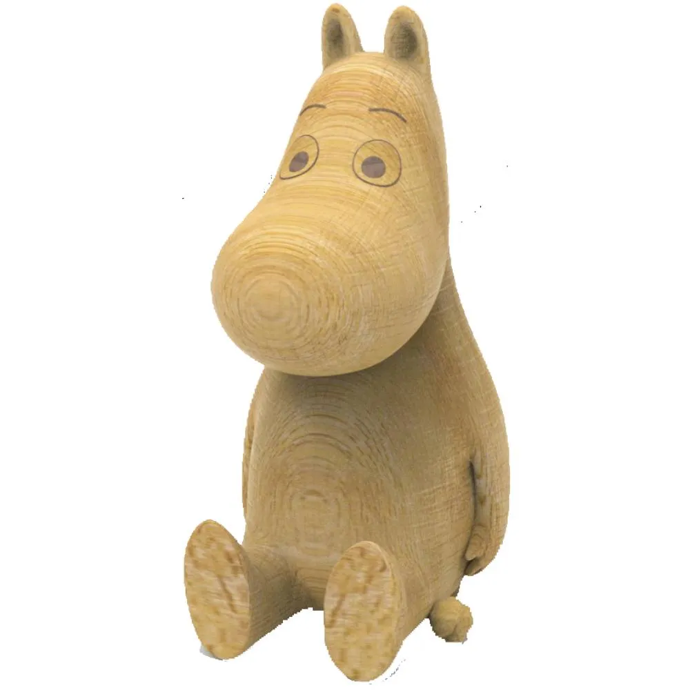 Moomintroll Figurine en bois 10 cm chêne