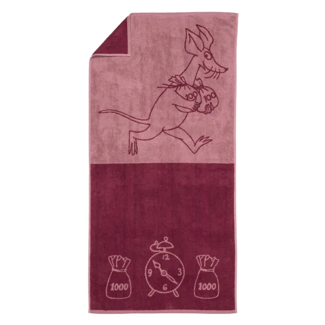 Moomintroll Sniff serviette de bain mauve 70x140 cm coton
