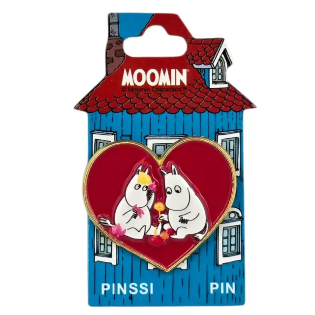 Moomintroll & Snorkmaiden Pin's Cœur 3D Métal