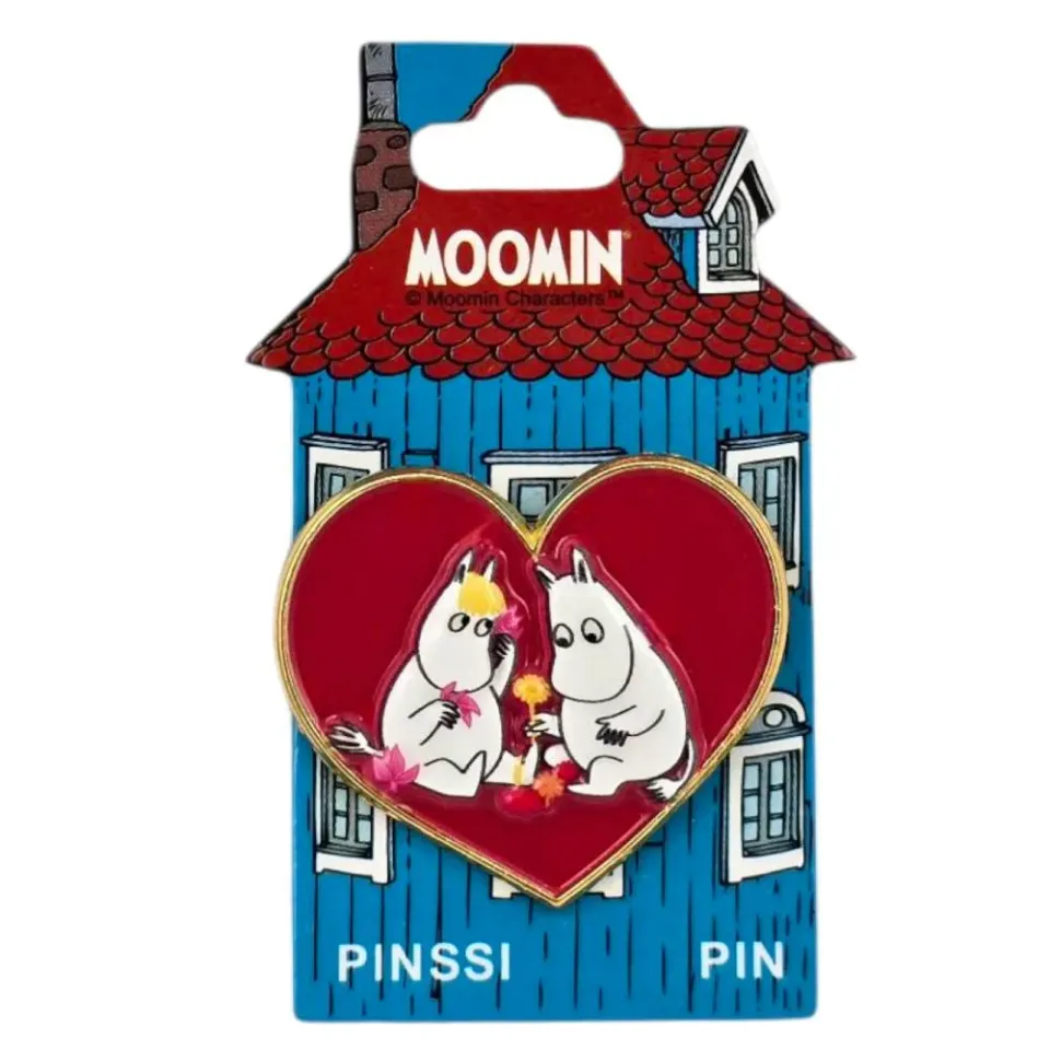 Moomintroll & Snorkmaiden Pin's Cœur 3D Métal