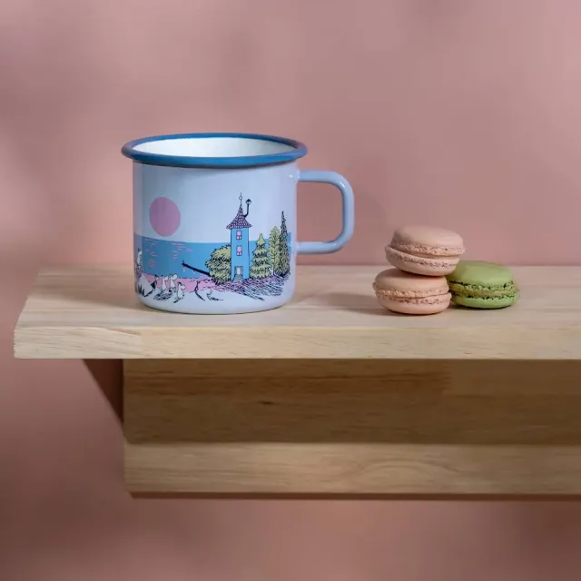 Moomintroll Sunset mug émaillé bleu 55 cl