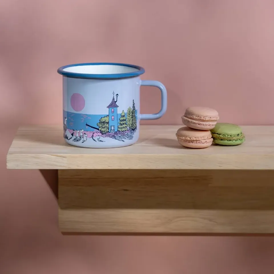 Moomintroll Sunset mug émaillé bleu 55 cl