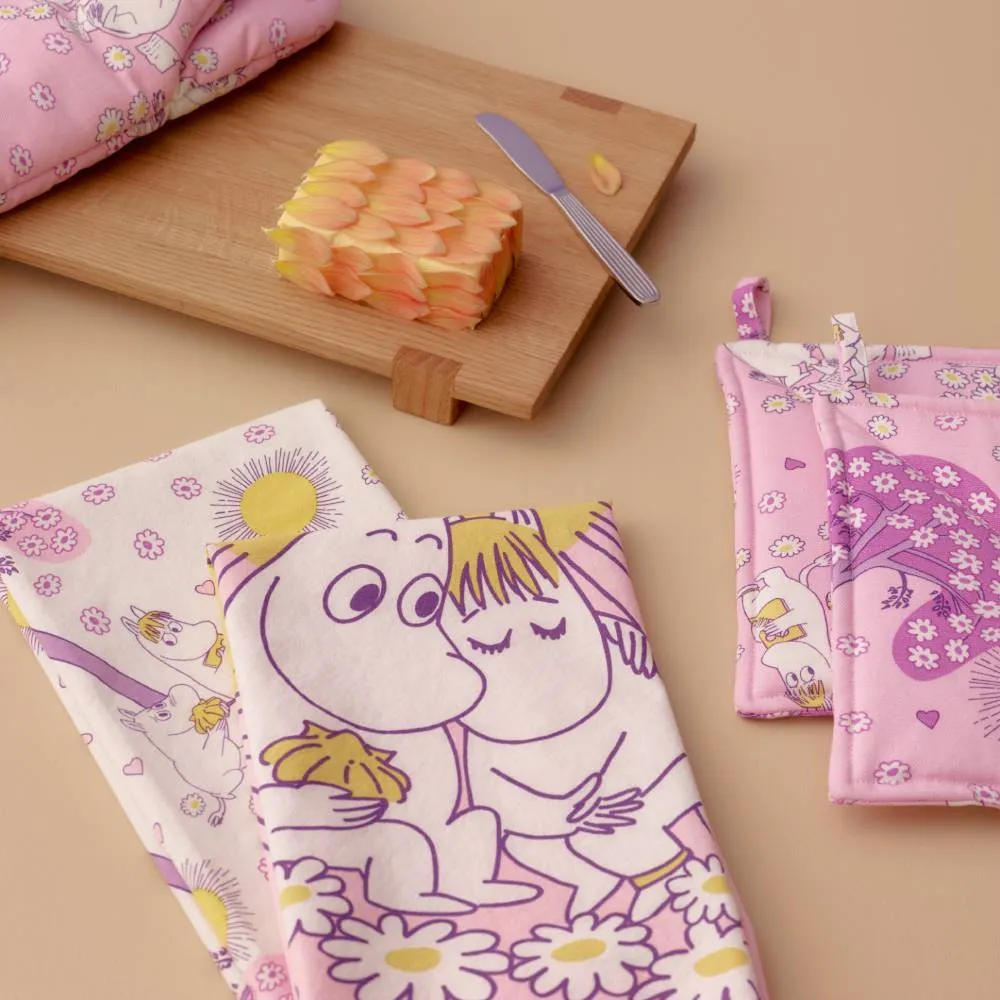 Moomintroll Sweethearts Torchons Coton Lot de 2 50x70 cm