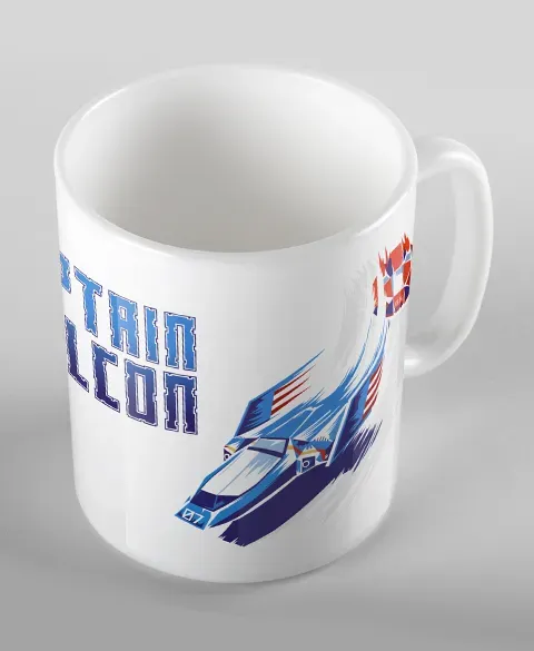 Pixgoodies F-Zero Captain Falcon Blue Falcon mug céramique