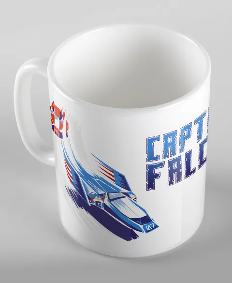 Pixgoodies F-Zero Captain Falcon Blue Falcon mug céramique