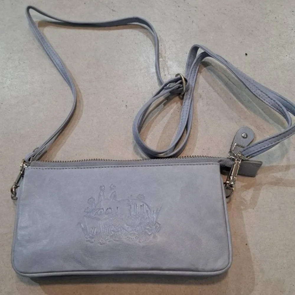Moomintroll sac cuir bleu 19x10 cm bandoulière