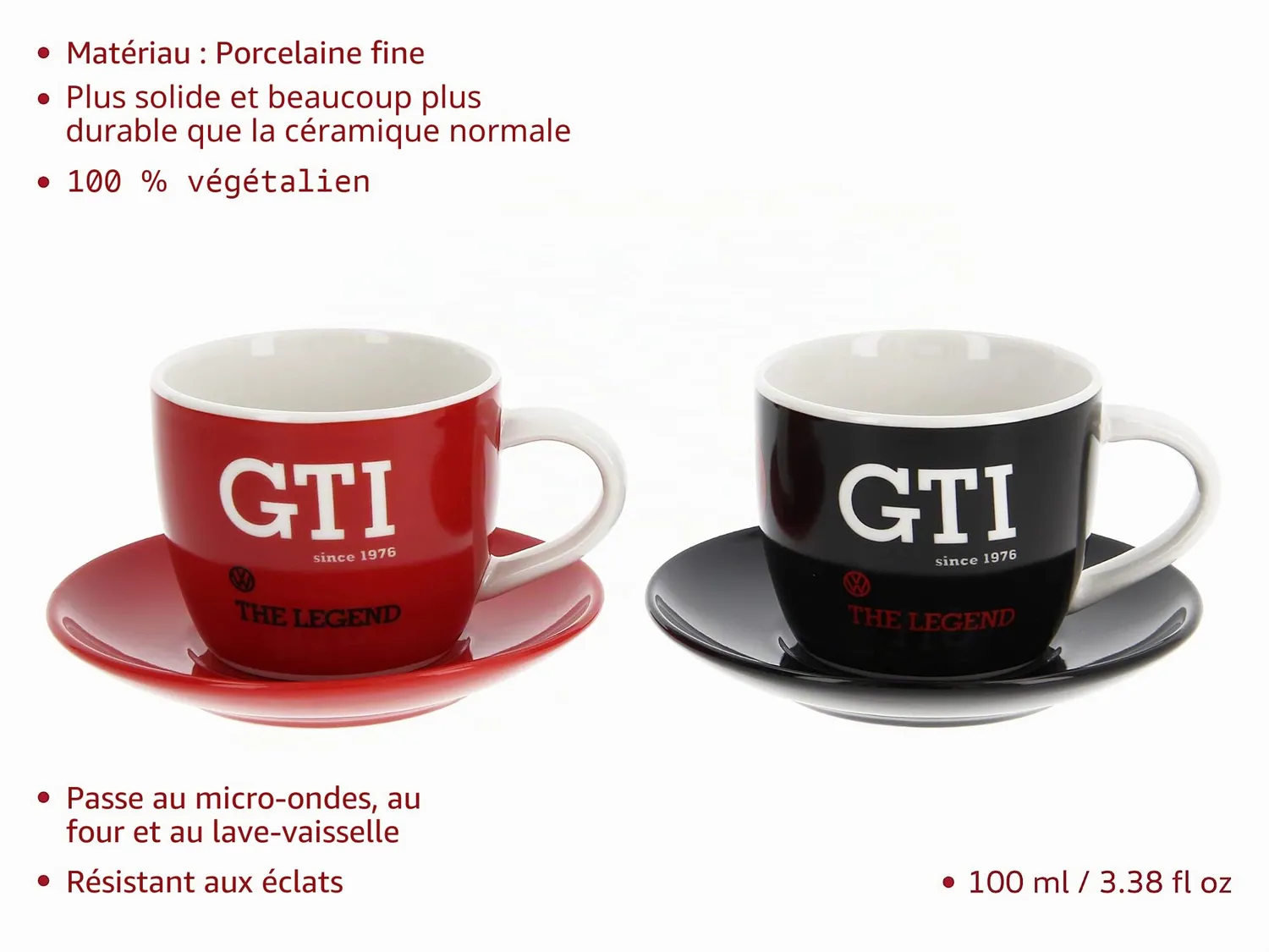 Brisa VW Collection GTI The Legend tasses espresso 2 x 100 ml
