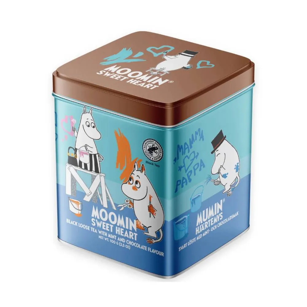 Moomintroll Sweet Heart thé menthe-chocolat boîte 100 g