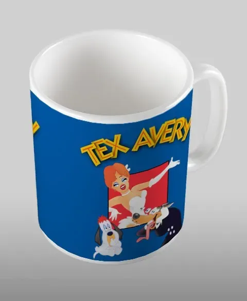 Pixgoodies Tex Avery Droopy Wolfie et Red mug céramique