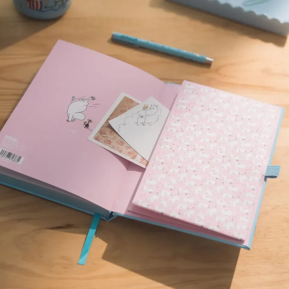 Moomintroll Carnet Stylo Bleu Coffret Cadeau A5