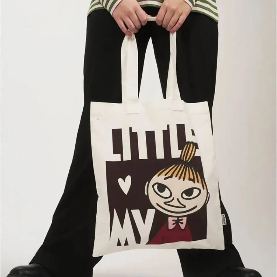 Moomintroll Little My Smile tote bag blanc coton recycle
