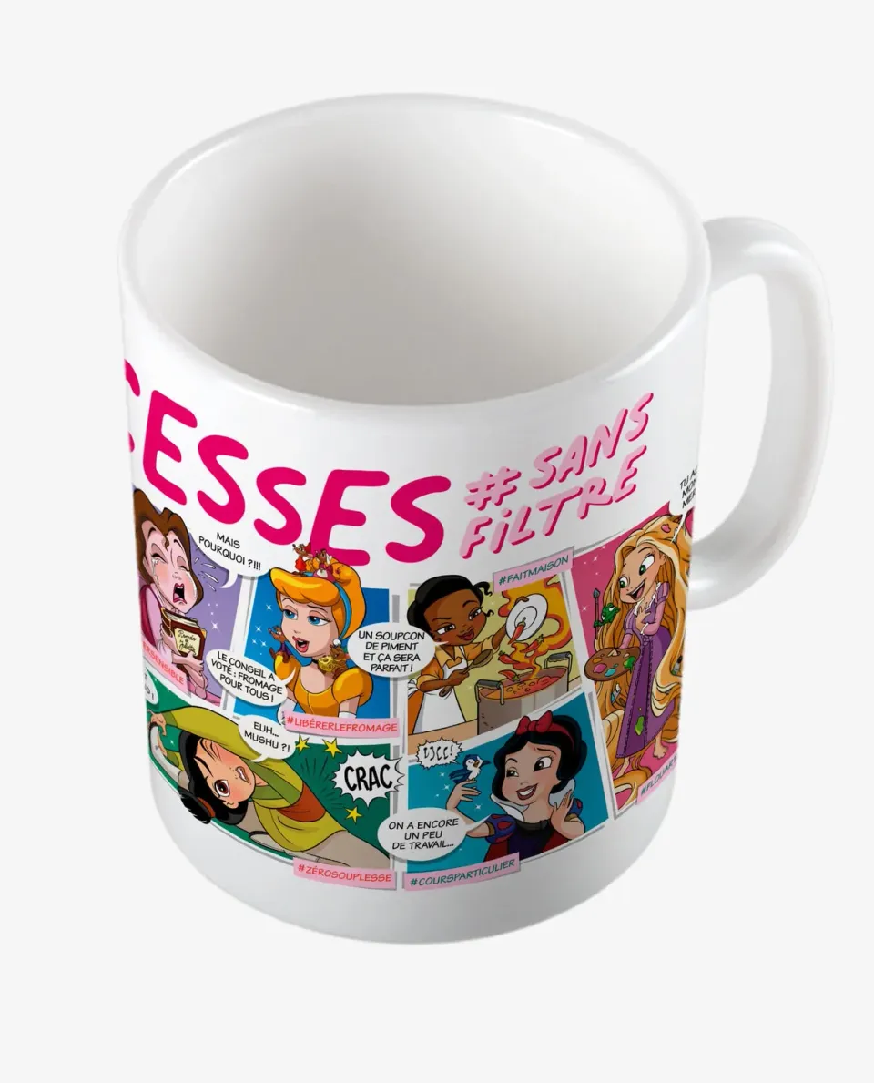Pixgoodies Princesses sans filtre mug céramique 325 ml