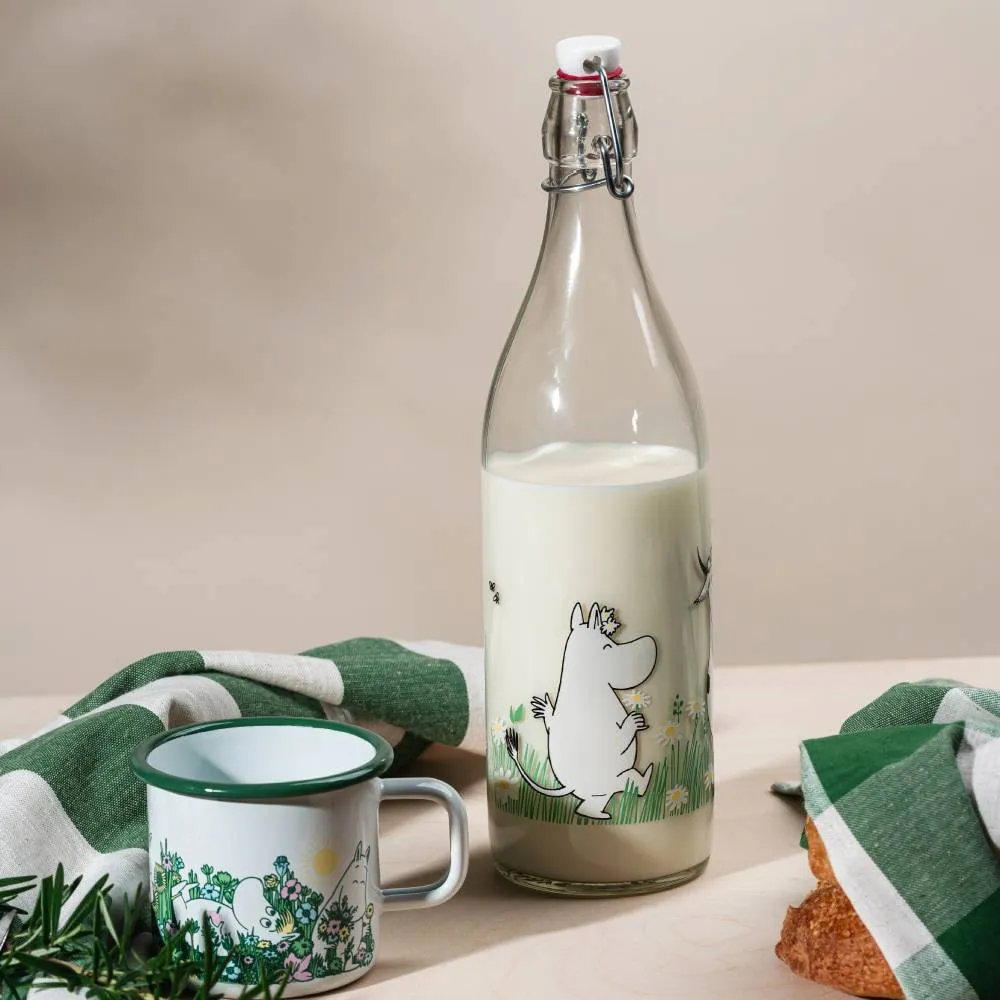 Moomintroll Garden mug émaillé blanc 37 cl